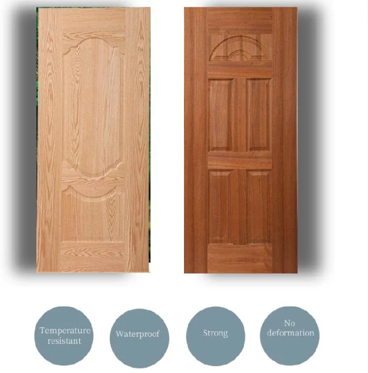 4 Panels Moulded Interior Doors White Color HDF Skin Door