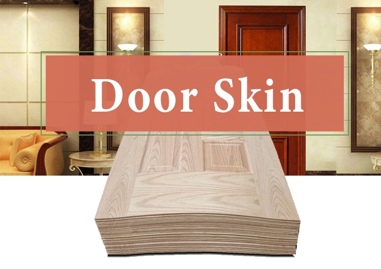 Modern Style High Density Natural Veneer Faced Moulded MDF Door Skin From China