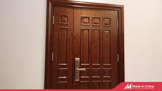 Security Interior Exterior Hotel Apartment House Main Entrance Fire Resistance Teak Melamine MDF PVC Fire
