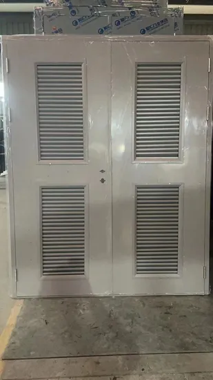 Louver Design Fire Escape Safety Double Hinged Panic Metal Door with High Quality 
