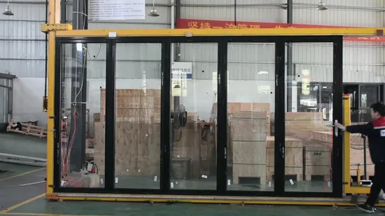 Nfrc Thermal Break Durable Double Glass Aluminum Folding Door with High Security Lock 