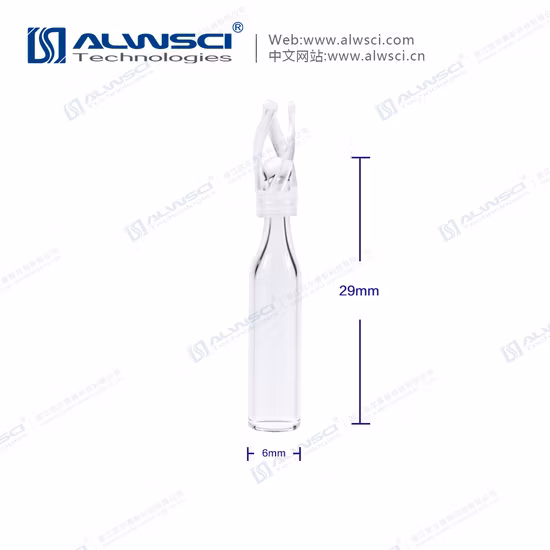 Alwsci 2ml Glass Vials 6mm Insert with Polyspring