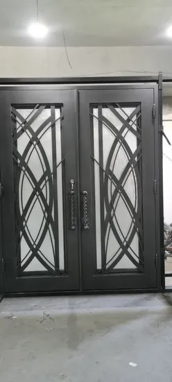 Amercial Standard Hot Selling Forged Wrought Iron Storm Doors 