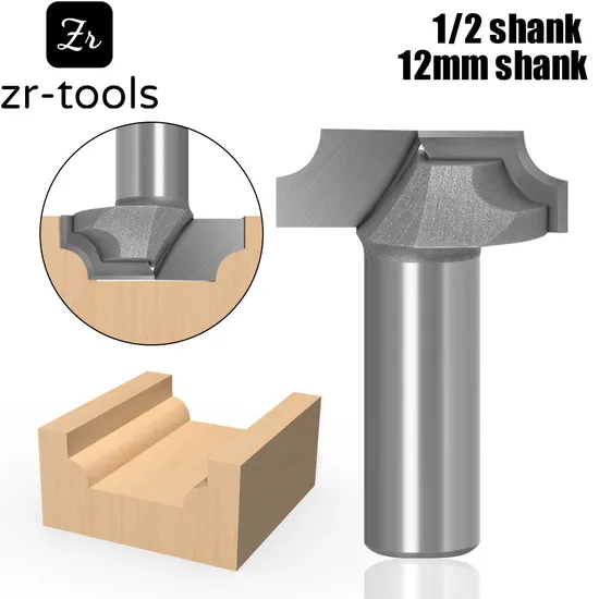 1/2inch Shank Solid Wood Sliding Door Cutter CNC Router Bit Carbide Milling Inserts 