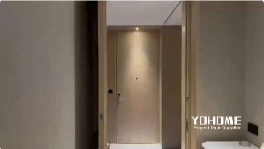 Foshan Yohome Custom CE Certified Fire Rated Internal Hotel Fire Door Trade Interior Fre Wood Doors 