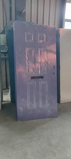 Six Panel UL Certificated Fire Rated Steel Door Along with Kd Frame and Deadbolt & Leverset 