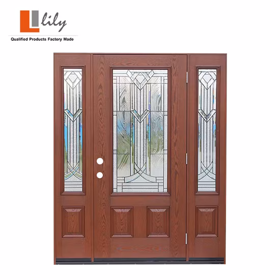 Lily Industries Waterproof 8 Panel with Center Arch Fiberglass Door