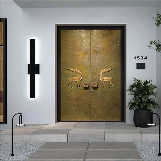 Villa Modern Front Entrance Door Main Entry Doors Security Bronze Gate 