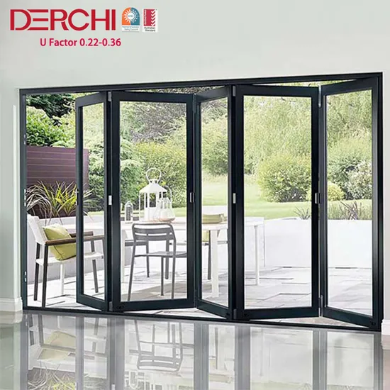 Aluminium Glass Fold Folding Storm Door Exterior 