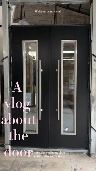 Stylish Double Door Entrance for Enhanced Curb Appeal and Security 