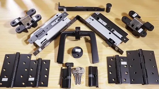 CE UL Architectural Fitting Matt Black Door Hinge Flush Bolt Hardware 