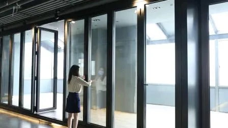 Foshan Factory Price Customized Best Quality Double Glass Folding Door American Standard Aluminum Doors Aluminium Bifold Doors Home Design Decoration 