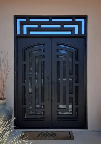 Wrought Iron Front Entrance Storm Door 